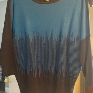 Alfani ocean teal& black Women’s Sweater M